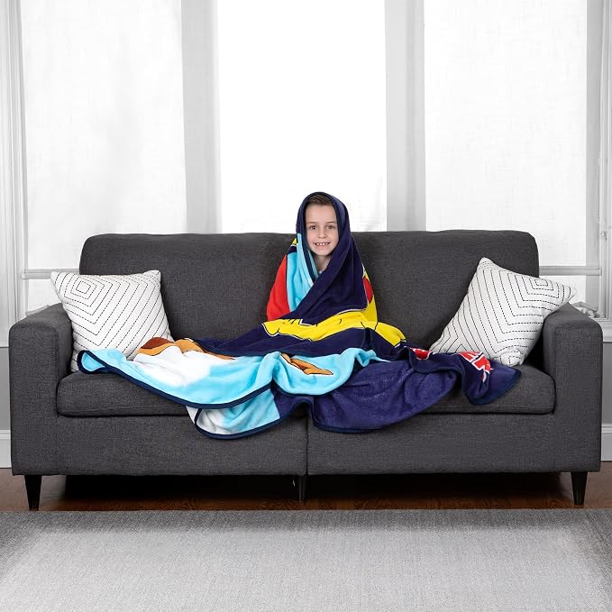 Franco Kids Bedding Super Soft Plush Micro Raschel Blanket, 62 in x 90 in, Pokemon - Design may vary