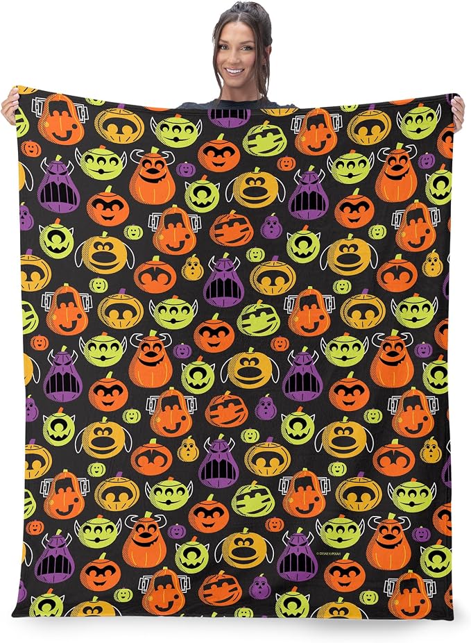 Disney Pixar, Jack-o'-Lanterns, Silk Touch Throw Blanket, 50 x 60 Inches