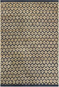 THE BEER VALLEY Jute Cotton Dimond Kitchen Rug 2x3 Feet - Natural Grey | Small Neutral Area Door mat for Entryway, Easy Clean Outdoor Indoor Boho Entry Rugs