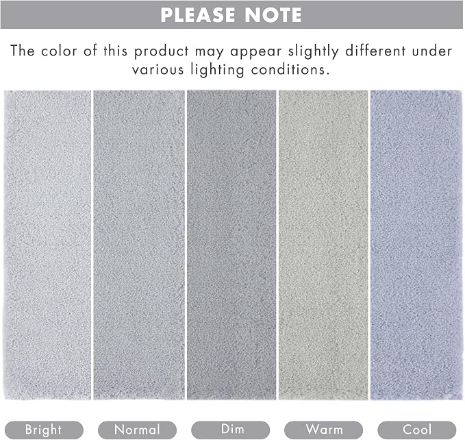 Madison Park Marshmallow Highly Absorbent Bath Runner, 24 x 72, Silver | Non slip Backing, Spa Quality Luxurious Plush Bath Rug for Bathroom, Quick Dry, OEKO TEX