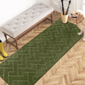 PURRUGS Dirt Trapping Door Mat 24" x 70", Non-Slip Machine Washable Entry Rug, Dog Doormat, Indoor Front Door Mat, Super Absorbent Entryway Rug for Muddy Shoes & Paws, Sage Green