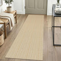 IOHOUZE Washable Runner Rug 2x6 Non Slip Runners for Hallways Entryway Runner Indoor, Kitchen Rugs Woven Cotton Floor Carpet for Kitchen Hall Entrance Bedroom, Warm Beige/Orange/Apricot