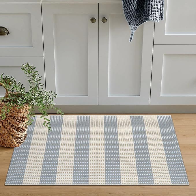 OJIA Front Door Mats Outside Entrance 24"x36" Front Porch Rug Outdoor Decor | Machine Washable Indoor Outdoor Rugs Doormat Cotton Woven Entry Rug Striped Small Area Rug for Farmhouse/Home Entrance Decor