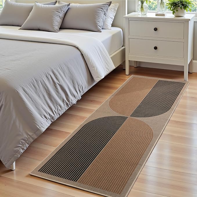 EDIMENS 2x6 Runner Rug Easy Jute Washable Kitchen Indoor Outdoor Non Slip | Rugs for Kitchen Floor Runner Rug for Laundry Balcony Low Pile Rugs Rainbow Carpet for Hallway Runner 6ft Entry