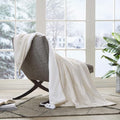 Serta Heated Electric Throw - Reversible Fleece Heating Blanket,Light Brown | Dual-Layer Heated Throw Blanket With 5 Heat Settings & Auto Shut Off, Machine Washable, ETL Certified