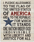 Stupell Industries 'Pledge of Allegiance Patriotic', Canvas Art, 36 x 48 Inches, Easy to Hang and Sturdy, Made in USA, by Jo Moulton