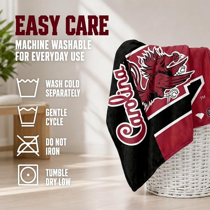 Proformance Home NCAA South Carolina Gamecocks Endzone Ultra Soft Tailgate Throw