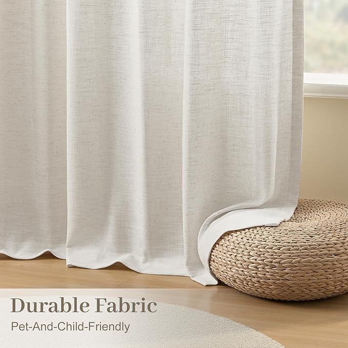 IVAPUPU 108 Inch Linen Blend Curtains - Image 5