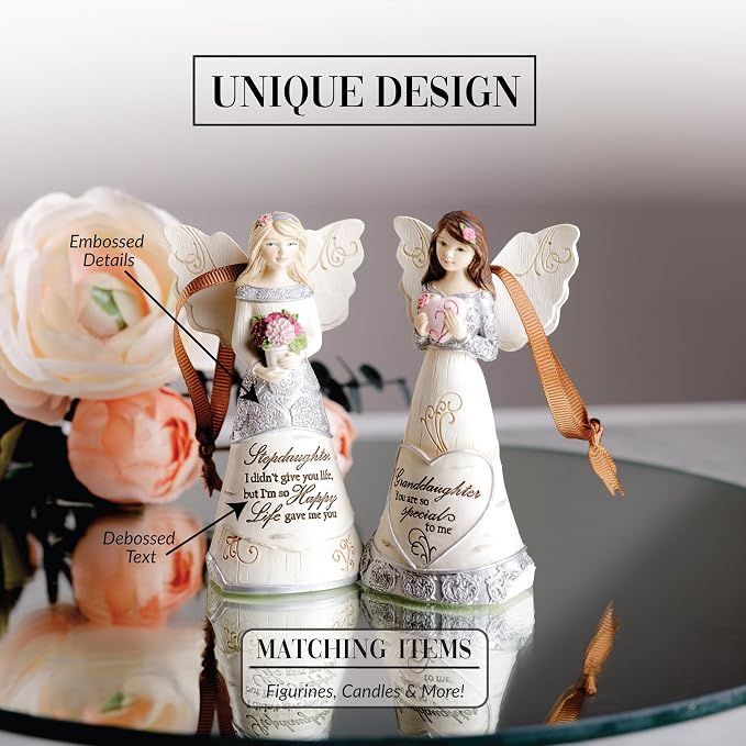 Pavilion Gift Company - Stepdaughter - 4.5" Angel Figurine Ornament Religious God Jesus Christian Christ Stepchildren Stepkids Gift Present from Stepdad Stepmom