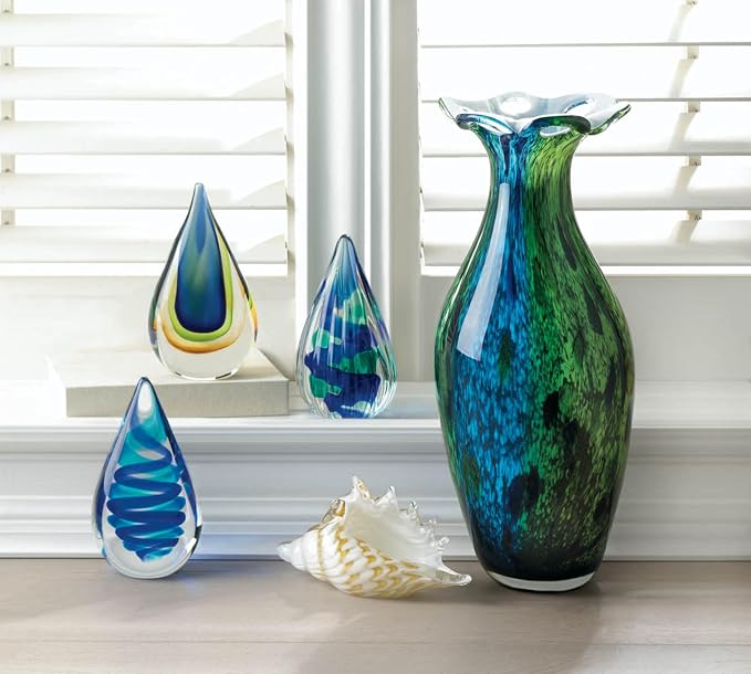 Zingz & Thingz Dazey Den Collection Glass Teardrop Décor, Teardrop, 4x2x6.5