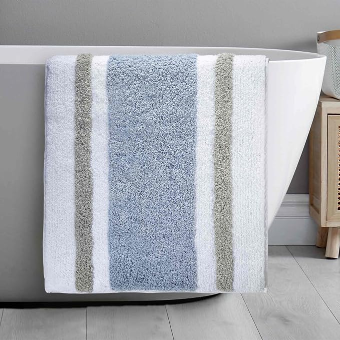 Izod - Bathroom Rug 20x32, Soft, Non-Slip & Absorbent Cotton | Soft & Absorbent Cotton, Non-Slip Backing, Plush Comfort, Machine Washable, Everyday Bathroom Use