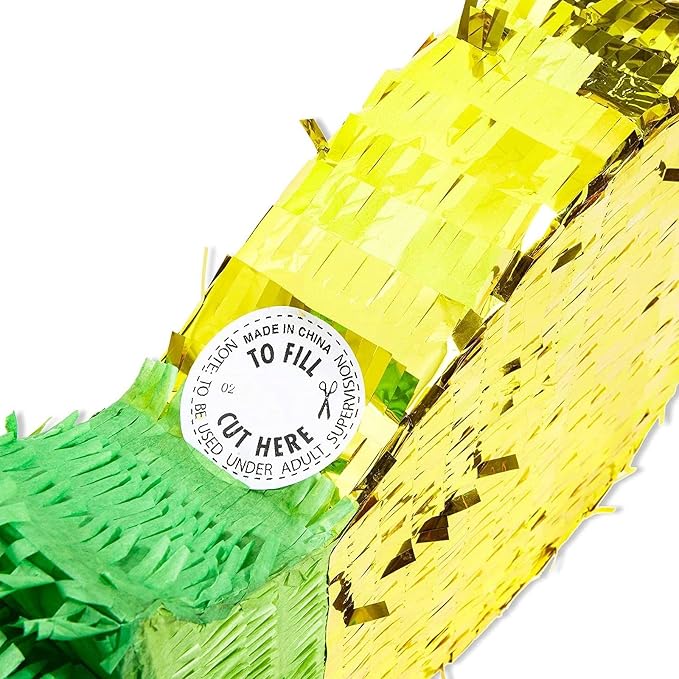 Pineapple Pinata for Hawaiian Luau Party Decorations, Kids Birthday (16.5 x 10 x 3 In)