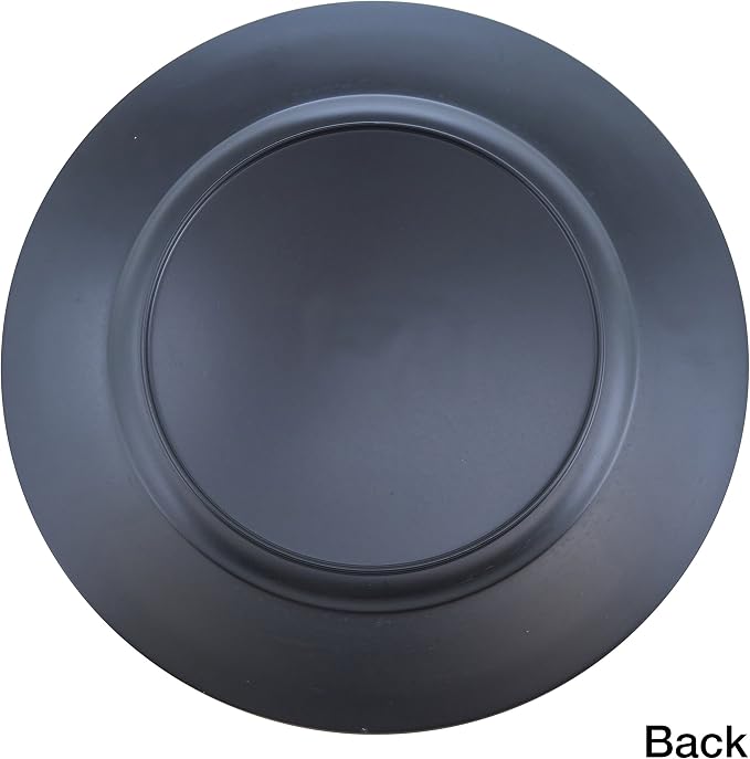 SARO LIFESTYLE Decorative Charger Plates, 13” Round Plastic Charger Plates, Set of 4 – Elegant Table Décor for Events, Weddings & Home Dining, Copper