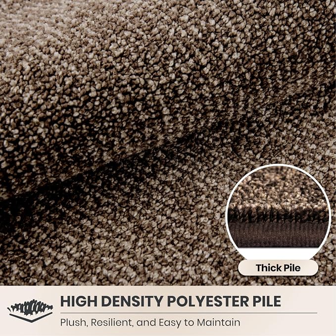 PURRUGS Dirt Trapping Door Mat 20" x 31.5", Non-Slip Machine Washable Entry Rug, Entrance Mat, Indoor Front Door Mat, Super Absorbent Entryway Rug for Muddy Shoes & Paws, Heathered Brown