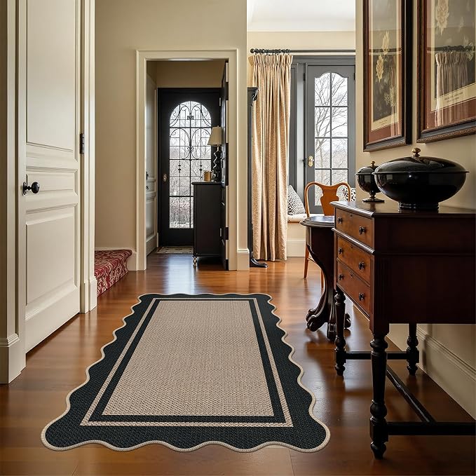 Easy Jute 3x5 Brown Rectangle Area Rug,Washable Entryway Rug, Modern Door Carpet,Neutral Non-Slip Outdoor Indoor Farmhouse Rug for Living Room Kitchen Patio Bedroom