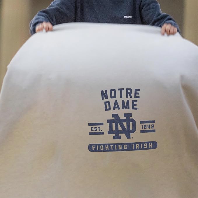 Logo Brands NCAA Sweatshirt Blanket - Officially Licensed Soft Throw Blanket for Fans, Cozy Game Day Blanket, Vintage-Style, Great Gift for Students & Alumni