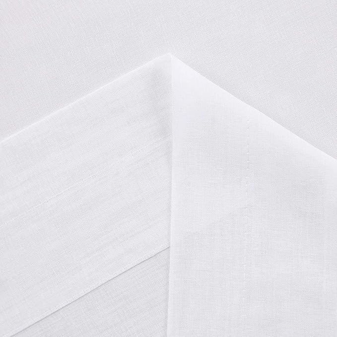 DWCN Sheer White Curtains 90 inches Long, Elegant Transparent Voile Sheer - Image 4