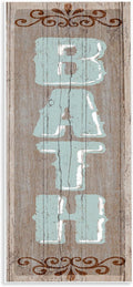 Stupell Industries 'Rustic Charm Bath Sign', Wall Plaque Art, 7 x 17 Inches, Easy to Hang and Sturdy, Made in USA, by Art Licensing Studio