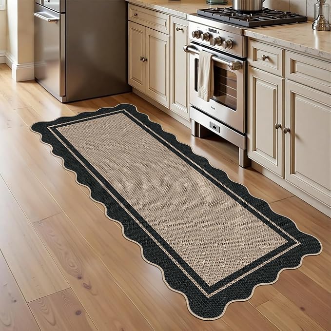 Easy Jute Runner Rug 2x5, Brown Indoor Outdoor Carpet, Washable Non-Slip Floor Mat for Entryway Hallway Kitchen Porch