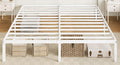 Allewie King Size Bed Frame, 14 inch Metal Beds with Storage Space, White | Heavy-Duty Metal Platform Beds, Large Under-Bed Storage Space, No Box Spring Needed, Easy Assembly