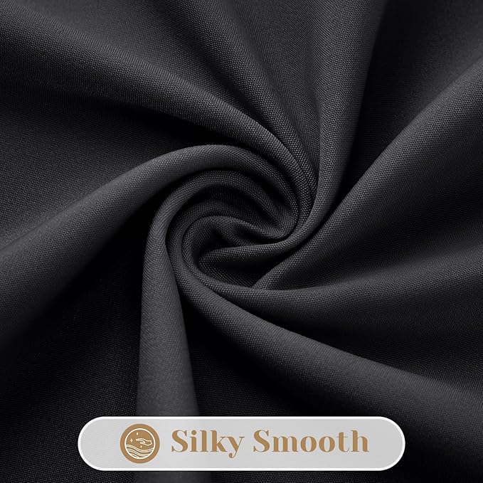 HOMEIDEAS Halloween Non-See-Through Black Privacy Sheer Kitchen Curtains - Image 7