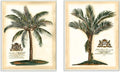 Stupell Home Décor British Colonial Palms 2pc Wall Plaque Art Set, 10 x 0.5 x 15, Proudly Made in USA