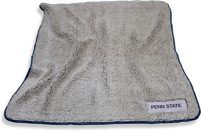Logo Brands NCAA Frosty Fleece Blanket (50" x 60") – Soft & Warm Sherpa Material with Team Logo, Team Color Trim, Great Gift for Alumni & Students