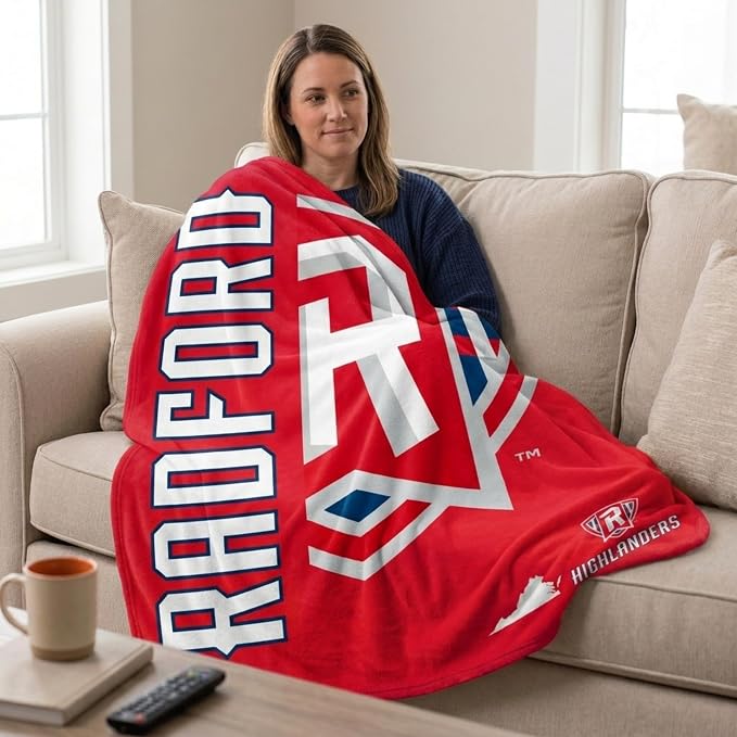 Pegasus Sports NCAA Radford Highlanders Endzone Ultra Soft Tailgate Throw