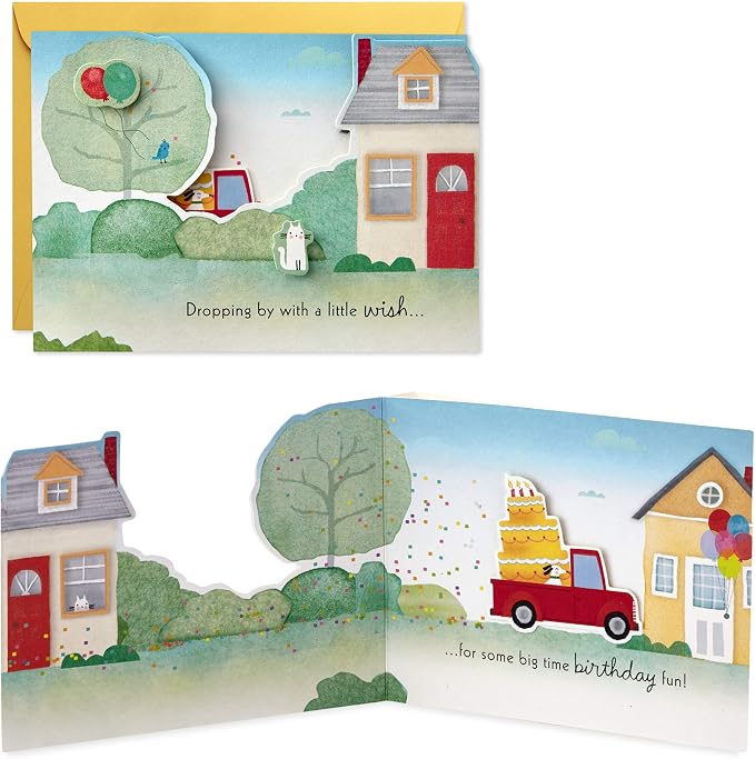 Hallmark Paper Wonder Pop Up Birthday Cards Assortment (5 Cards with Envelopes), Model:2499RZW1029