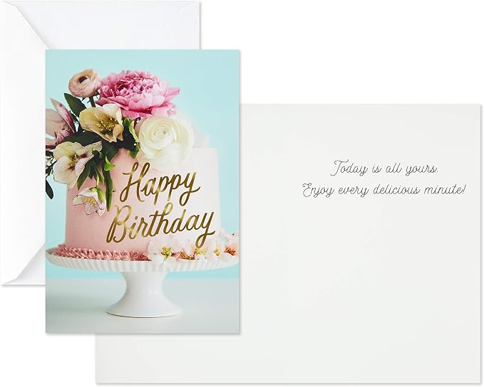 Hallmark Birthday Cards Assortment, 24 Cards with Envelopes (Rainbow Lettering, Best Day Ever) & Birthday Cards Assortment, Balloons, Cake, Flowers (12 Cards with Envelopes)