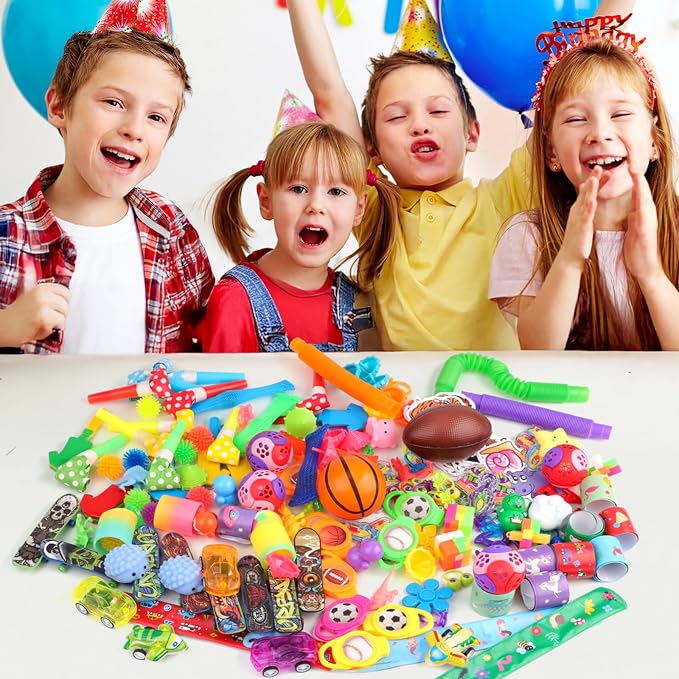Amy & Benton 200PCS Party Favors for Kids 4-8 Goodie Bags Stuffers,Prize Box Toys for Kids Classroom,Toddler Bulk Fidget Toys Pinata Fillers,Classroom Birthday Gift Carnival Prizes Rewards