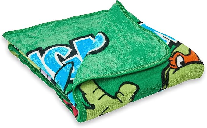Northwest Teenage Mutant Ninja Turtles Micro Raschel Throw Blanket, 46" x 60", Cowabunga Dudes