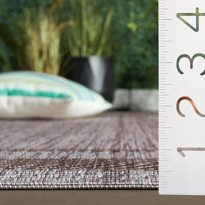 SAFAVIEH Courtyard Outdoor Accent Rug 2'3"x4', Beige & Brown CY8477-36312