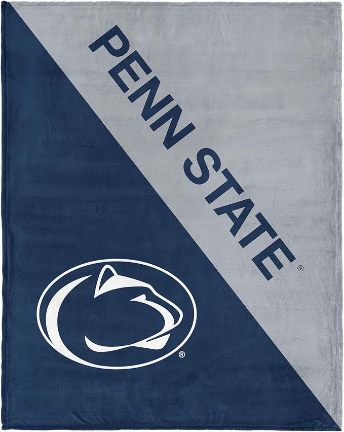 Northwest NCAA Silk Touch Throw Blanket, Ultra Soft Plush Polyester, Lightweight Warm Decorative Fan Gift, 46 x 60 in