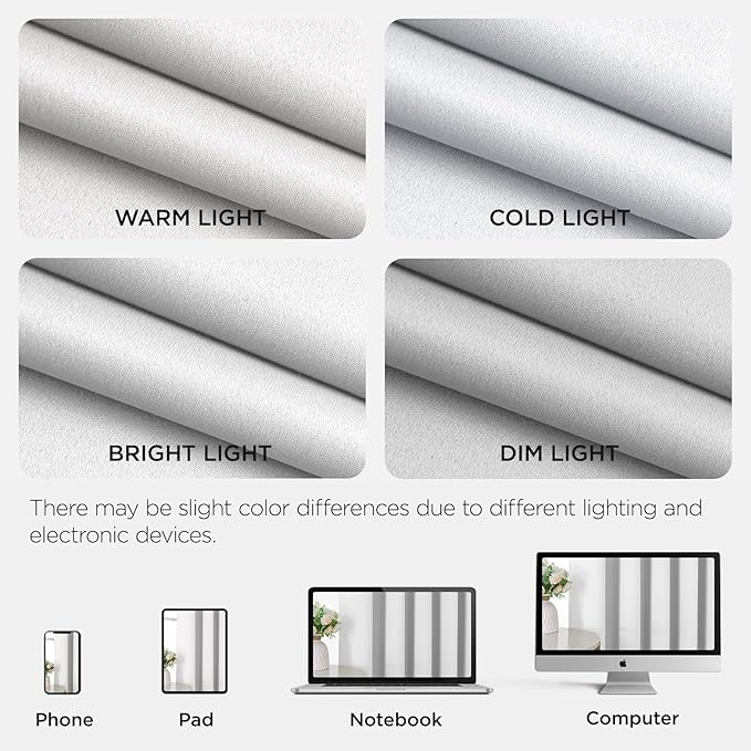 Joydeco Blackout Door Curtain for Doorway Privacy 90 Inches Long, Grommet Closet Curtain for Open Closet, Room Divider for Bedroom Living Room (Pure White 52Wx90L, 1 Panel)