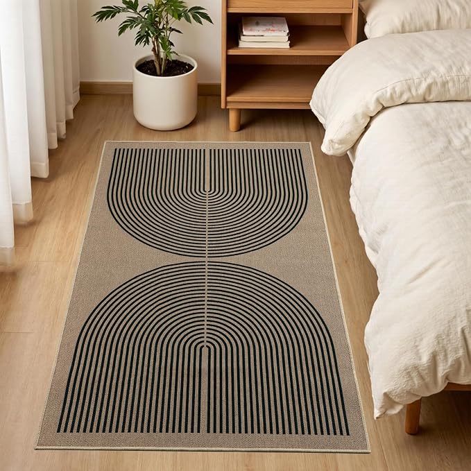 EDIMENS 3x5 Outdoor Rugs Easy Jute Porch Patio Rug Front Door Mat Entryway | Washable Non-Slip Geometric Rugs for Entryway Indoor Outdoor Farmhouse Rug Modern Carpet Area Rug for Living Room Kitchen