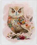 Stupell Industries 'Owl & Wild Blooms'| Canvas Art | Stupell Industries | 30 x 40 Inches, Easy to Hang and Sturdy, Made in USA, by Fab Funky