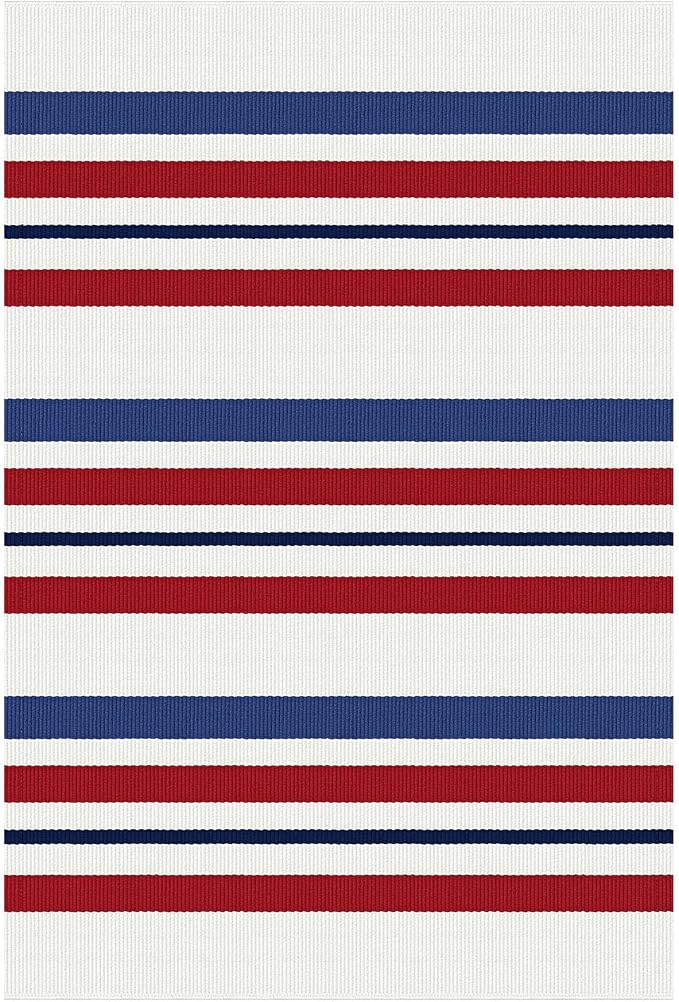 IOHOUZE 2.3'x3.6' Red White Blue Front Door Rug, USA 250th Anniversary Patriotic Doormat, Washable Front Porch Welcome Mat for Memorial Day, 4th of July, and Independence Day Entrance Outdoors Decor