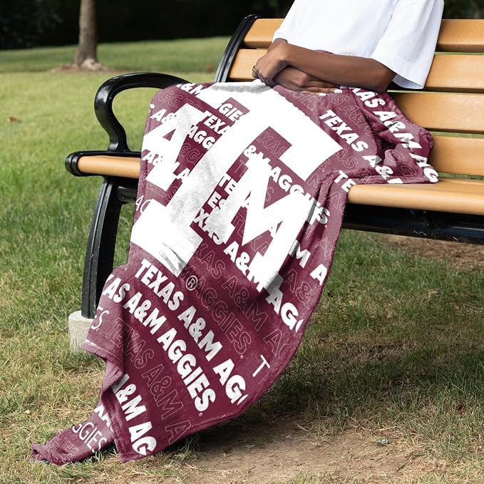 Logo Brands NCAA Classic Fleece Throw Blanket -50” x 60” Ultra-Soft Game Day Blanket with Bold Team Colors & Logo – Cozy College Team Bedding for Fans & Alumni