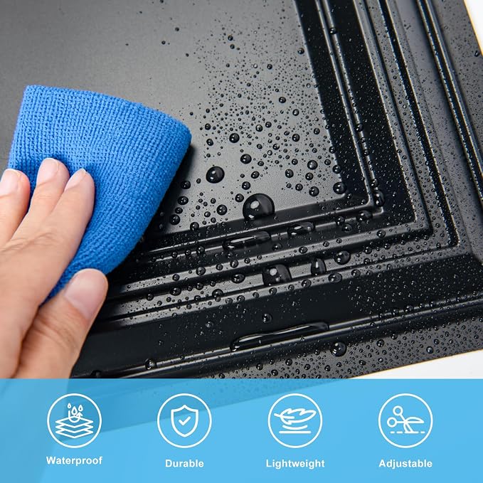 Art3d Drop Ceiling Tiles 48x24, Decorative PVC Ceiling Panels, Waterproof Rustproof and Durable 12-Pack, Glue Down, Rectangular Black
