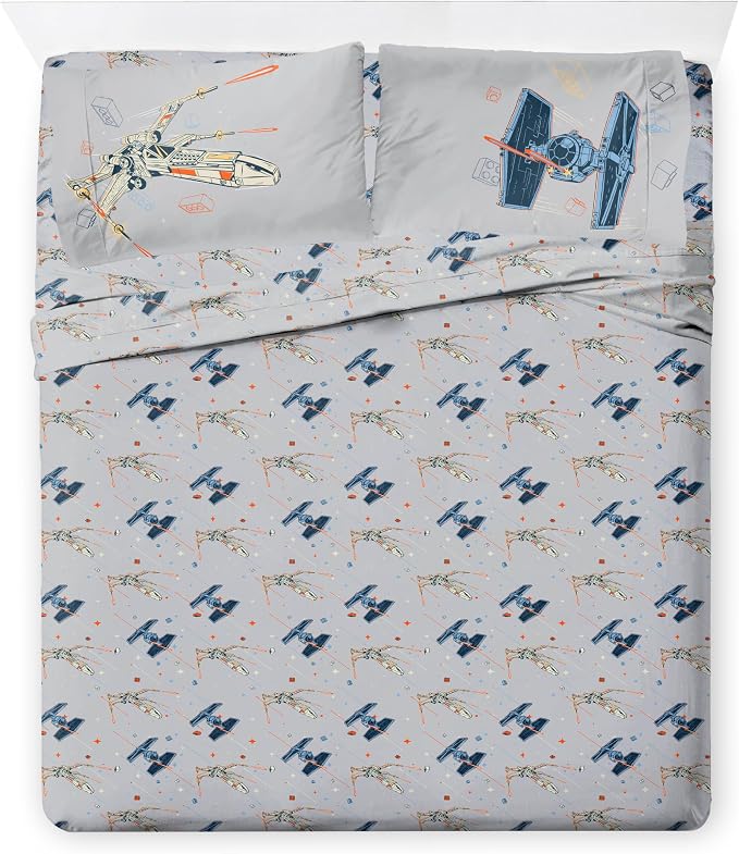 Jay Franco Kids Comforter Set Includes Sheets and Pillow Covers - Soft and Cozy Bed Set for Stylish Room Decor, Official Licensed Bedding, Blue - LEGO®, 7 Piece Full