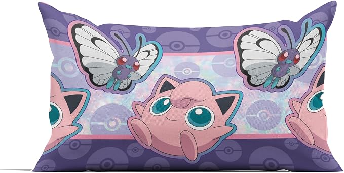 Northwest Pokemon Friendly Battle Full Size Bed in a Bag Set, Pikachu Eevee Jigglypuff Squirtle, Kids Boys Girls Bedding Comforter Sheets