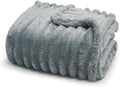 Americanflat 60x80 Faux Fur Throw Blanket - Soft and Breathable Throw Blanket for Couch, Bed, Chair - Gray Faux Fur Blankets Perfect for Home, Bedroom, or Outdoor Use
