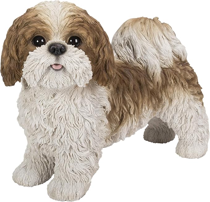 HI-LINE Gift Brown & White Standing Shih TZU