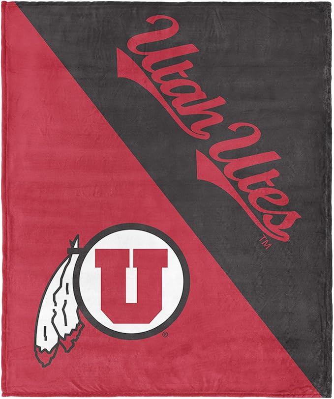 Northwest NCAA Silk Touch Throw Blanket, Ultra Soft Plush Polyester, Lightweight Warm Decorative Fan Gift, 46 x 60 in