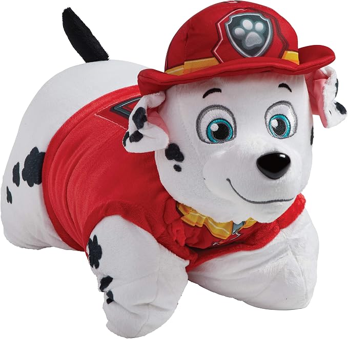 Pillow Pets Nickelodeon Paw Patrol Marshall, 16" Plush Toy | Soft Plush Pillow Companion, Unfastens into a Cozy Pillow at Night, Machine Washable, BPA and Phthalates Free