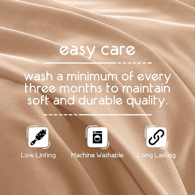 Vellux Original Blanket, Queen Size, 90x90, Beige | Soft Nylon Insulated, Lightweight, Machine Washable, All Season, Pet Friendly, Wont Pill or Lint