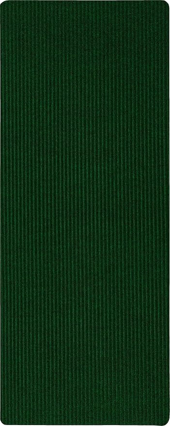 Mohawk Home Utility Floor Mat Solid Dark Forest Green (2' x 6') Perfect for Garage, Entryway, Porch, and Laundry Room