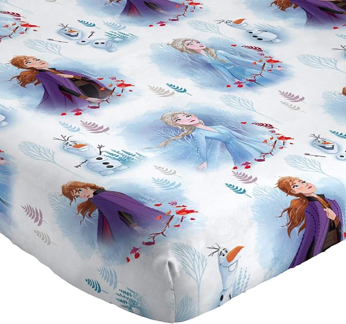 Jay Franco Kids Sheet Set with Fitted, Flat Sheets & Pillow Cover - Ultra-Soft Bedding with Pillowcase for Room Decor, Multi - Frozen, 4 Piece Full