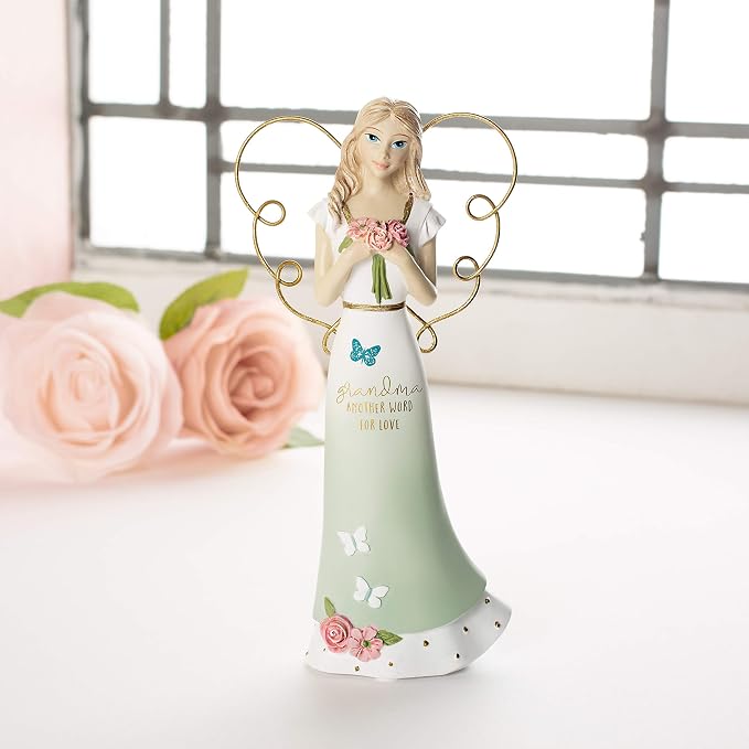 Pavilion Gift Company Grandma Another Word for Love-6.5 Inch Collectible Angel Figurine, Blue
